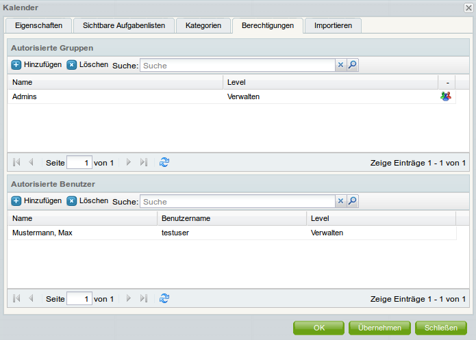 Groupware: Kalender-Einstellungen - Rechenzentrum - Universität Greifswald