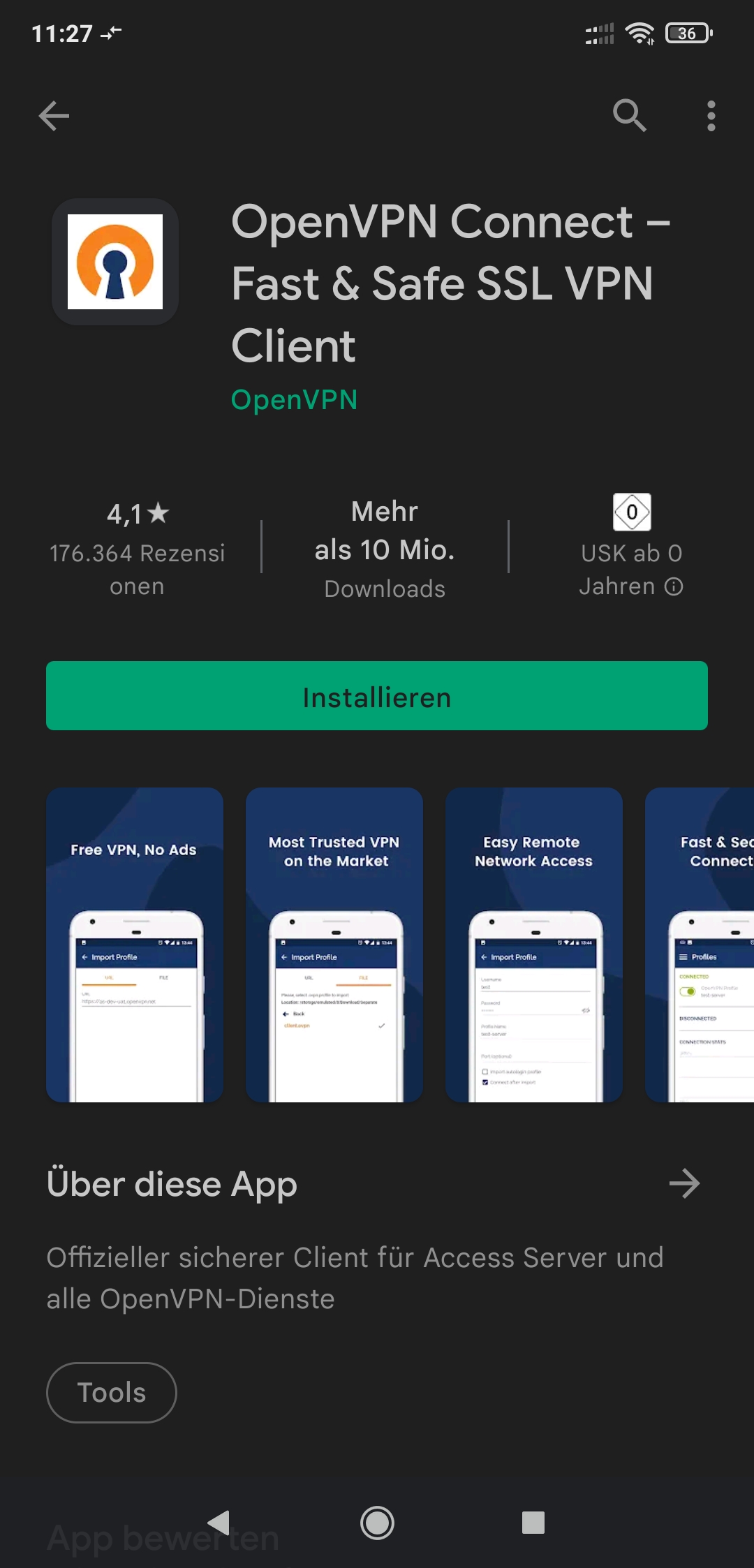 Download the OpenVPN Connect app