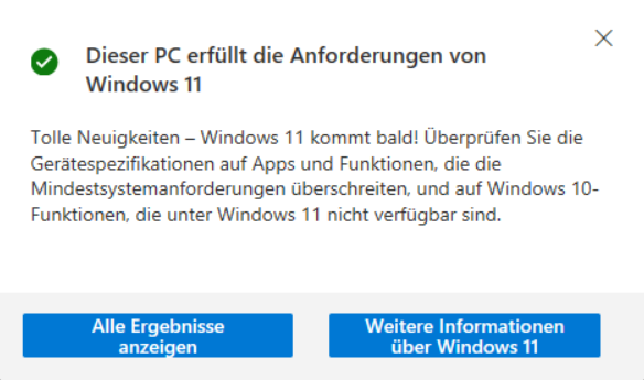 App für die PC-Integritätsprüfung - Windows 11 tauglich